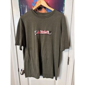Quiksilver Boardriding Company Graphic T-Shirt Mens XL Olive Green Vintage Style